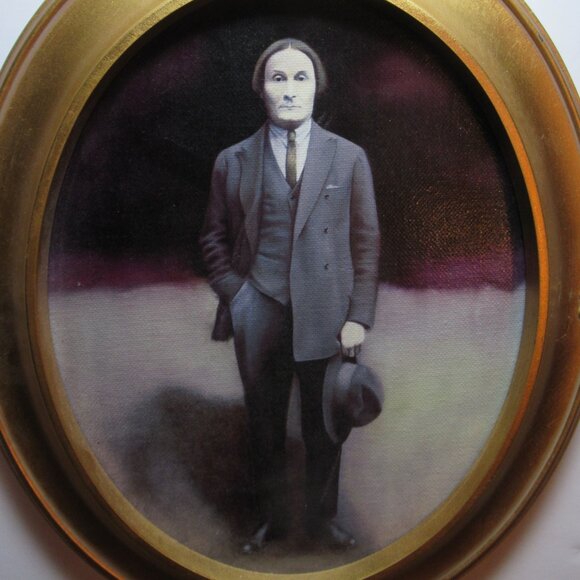 "The Parisian Waiting For God" by Rochelle Phister Framed Giclee Print, 10 x 12" - Picture 6 of 9